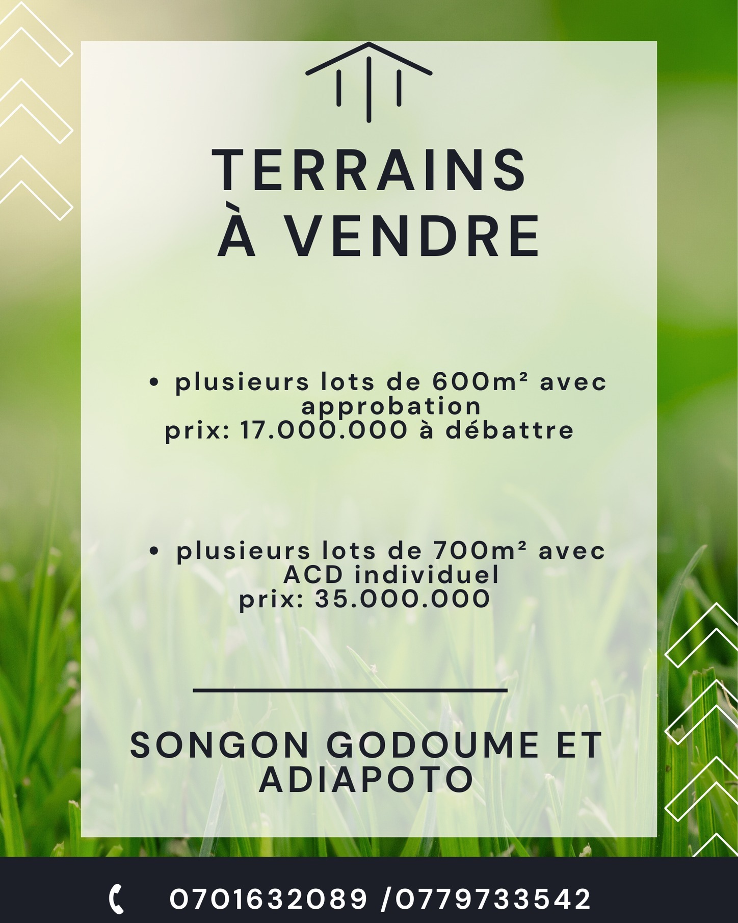 TERRAIN A VENDRE